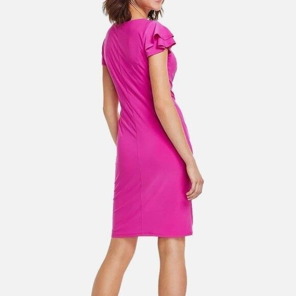 NWT MSK Dress Women’s Midi Dress Size Small Pink - Picture 3 of 7